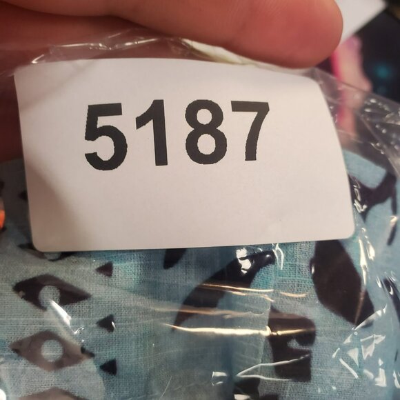 Lola Australia Womens Ruffled Midi Dress Size XS Blue Tropical Beach Peasant - Picture 12 of 12